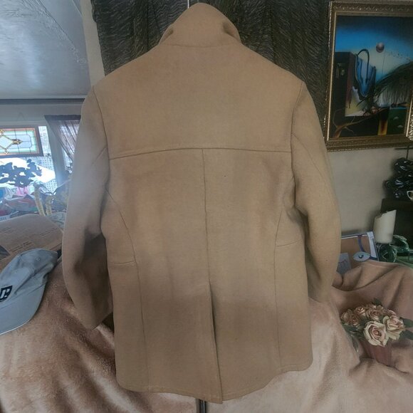 Fabulous warm borg lining/collar - Vintage Mac Mor Wool Coat - Leather buttons - Picture 5 of 10